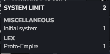 The System Limit breakdown shown when hovering the Systems counter in the bottom bar